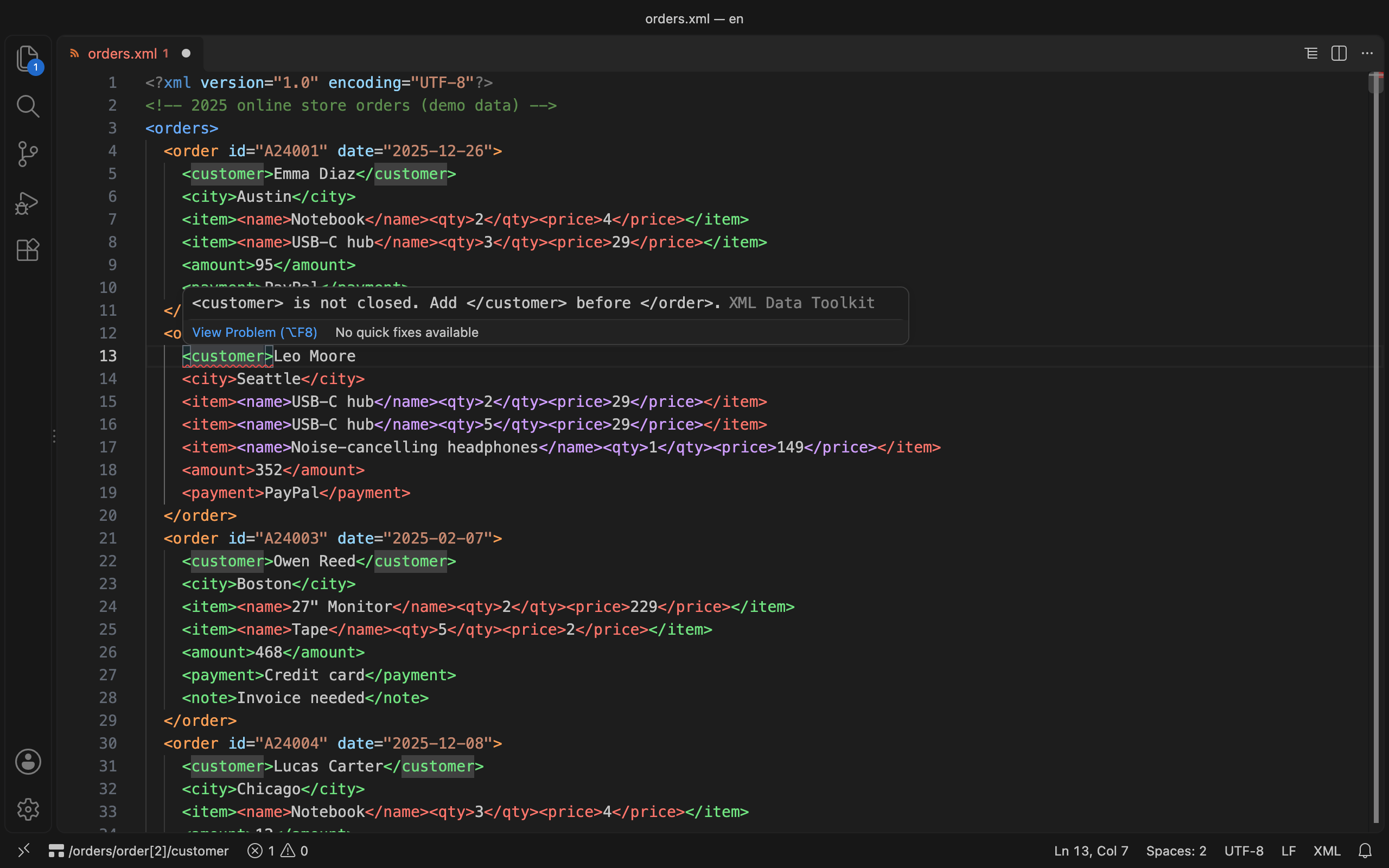Rainbow tags and plain-language errors